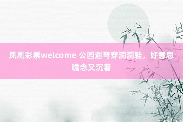 凤凰彩票welcome 公园遛弯穿洞洞鞋，好意思瞻念又沉着