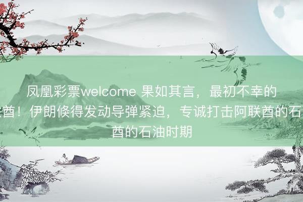 凤凰彩票welcome 果如其言，最初不幸的是阿联酋！伊朗倏得发动导弹紧迫，专诚打击阿联酋的石油时期